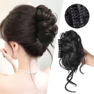 Flower Bud Head Wig Hair Bun Clip Wig Ponytail Model Ponytail Hair Bun Fake Hair Bun Jedai Wig Weddi