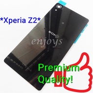 NEW HOUSING Part Battery Back Cover with Adhesive Sticker for Sony Xperia Z2 / D6502 D6503 L50W ~BLA