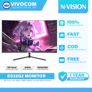 Nvision ES32G2 32" FULL HD 1920 x 1080P 165Hz Curved 1500R VA Panel Curved Gaming Monitor