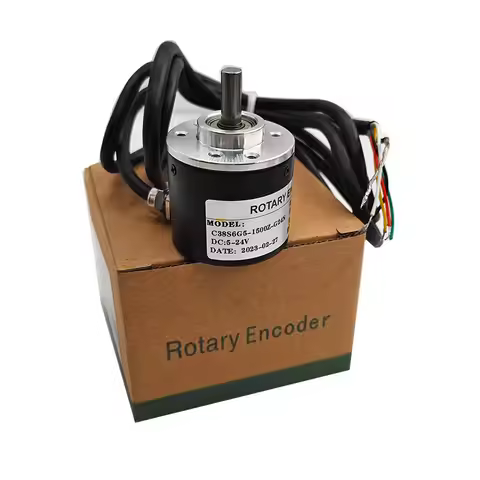 38S6G5-Z Incremental Rotary Encoder 50-2500PPR ABZ 5-24V DC NPN Photoelectric Sensor High Precision 