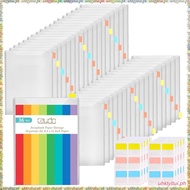 [L U T I] Plastic Folders Holds 8.5 X 11 Paper Storage Organizers- 36 PCS Includes 10 PCS Sticky Ind