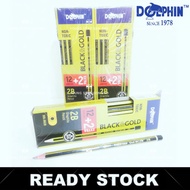 DOLPHIN Black & Gold 2b Pencil (DOL-BG2B)9556939190011