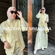 Mmaayra - MAZAYA BY MMAAYRA - Baju 3 in 1 baju setelan wanita kekinian terbaru warna butter yellow k