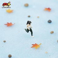 [LAHOMIA] Miniature Running Woman Statue Resin Running Woman Miniature Gift Idea Home Decor for Mode