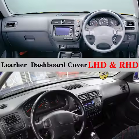 Dashboard Dash Mat Cover PU Leather Pad Sunshade Anti-UV Accessories For Honda Orthia Civic EK3 CX S