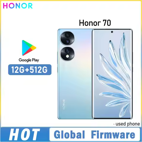 Global Firmware HONOR 70 5g Smartphone 6.67-inch 4800mAh rear camera 54MP Snapdragon 778G Plus RAM 1
