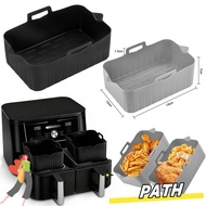 PATH Air Fryer Baking Tray, Silicone Reusable Air Fryer Basket, Baking Utensils Rectangle Air Fryer 