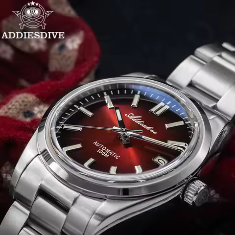 ADDIESDIVE Men Automatic Watch NH35A Movement 39mm Sapphire Glass Luxury Watches 100m Waterproof BGW