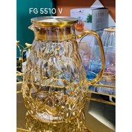 1.9L Heat Resistant Glass Water Bottle, Yellow Heat Resistant Glass Bottle