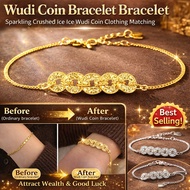 【3D Glowing Coin Design】Traditional Chinese Imperial Wealth Coins Bracelet Feng Shui Jewelry/Wealth 