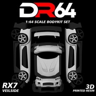 DR64 Bodykit Hotwheels RX 7 Veilside / Body Kit Custom Mini GT / Inno64 / Tarmac / Tomica