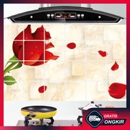 Gratis Ongkir - Stiker Dinding Anti Minyak 90x60 cm / Wallpaper Dinding Dapur Bergambar / Sticker