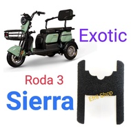 Alas kaki karpet sepeda motor listrik roda 3 Exotic Sierra roda tiga