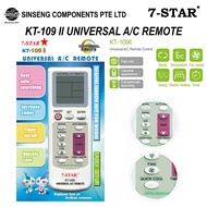 7-STAR* KT-109II Universal Aircon Remote Control for all Air Conditioners (Fast-Automatic Searching 