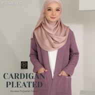 【NEW stock】◕✚HERNES CARDIGAN PLEATED IRONLESS CARDIGAN MUSLIMAH CARDIGAN MUSLIMAH WEAR CASUAL CARDIGAN LABUH CARDIGAN PL