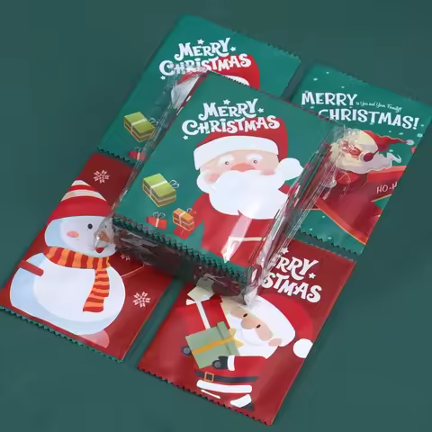 100/200 handmade cookies and candy bags, baking packaging, nougat, New Year decorations, Christmas s