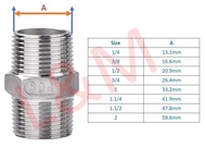 นิปเปิ้ลสแตนเลส 304 ขนาด 1/4”-4” ( Nipple Stainless 304)