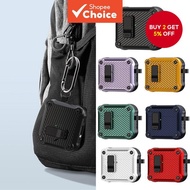 Shockproof Armor Case with Keychain for AirPods Pro3 AirPod 4 TPU+PC Multicolor Protective Earphone 