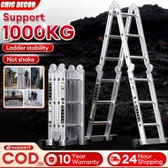 Ladder Foldable Aluminum 12/16/20FT Heavy Duty Ladder Foldable Adjustable Thickened Multi Purpose La