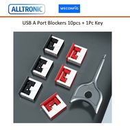 Weconfig USB A Blocker with Key ( 10PCs Locks/ Blocker + 1pc key ) USB Data Security lock