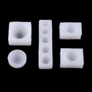 PRASI 5pcs Silicone Mould, Creative DIY 5 Shapes Cabochon Silicone Mould, Resin Casting Mould White 