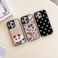 Waving Lucky Cat Bu2ma Fat Tiger Stuffing Up Mirror Phone Case for iPhone 17 16 15 14 13 12 11 Pro M