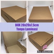 Box 20x20x7.5cm kraft/ box (Without Lamination) - B 05/K3 (R10K)
