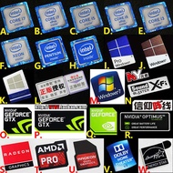 Metal Sticker Original Coreon 6th Generation core i3 i5 i7 Xeon Computer 6th Generation cpu Label Sticker Notebook win10