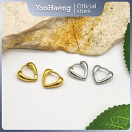 HAURA Mini Triangle Hoops Earrings Simple Titanium Triangle POLOS A0266