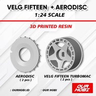 Rc drift Rims 1/24 Fifteen Turbomac+Aerodisc 22mm