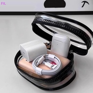 FIL al Clear Data Cable Storage Box Outdoor Travel Headset Storage Bag Data Cable Round Storage Bag