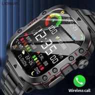 2024 Outdoor Military Smart Watch Mens Bluetooth Call Smart Watch for Xiaomi Android IOS Waterproof