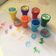 6Pcs Colorful Cartoon Dinosaur Self-Ink Stamps Sealing Gift Cards Art Kids Toy F15