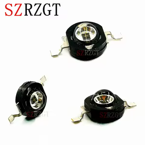 10pcs120 degree Infrared Red 850nm 3W High Power LED Chip IR 850Nm LED Beads for Night Camera