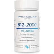 Biotics Research B12-2000™ Vitamin B12 2000 mcg, B6, Folate–B12 Sublingual Lozenges, Methylation por