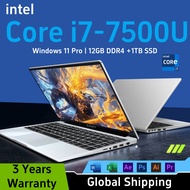 แล็ปท็อปคอมพิวเตอร์ Windows 11 โน้ตบุ๊ก Intel Core i7-7500U 12GB DDR4 512GB SSD IPS 1080P คอมพิวเตอร