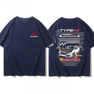 Honda | Honda Civic Motorcycle Short-sleeved Classic Modified Car Culture JDM Car Racing Fan T-shirt