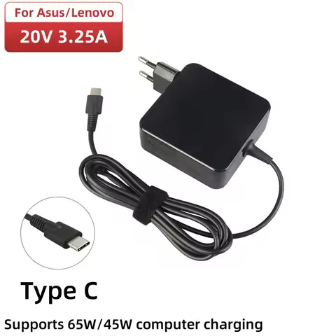 65W Type C 20V 3.25A 45W USB C Phone PD Laptop Charger Power Ac Adapter For MacBook ASUS ZenBook Len