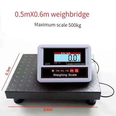 Electronic Weighing Scale 1Tons Commercial 500kg Industrial Weighing Electronic Large Weighing Scale