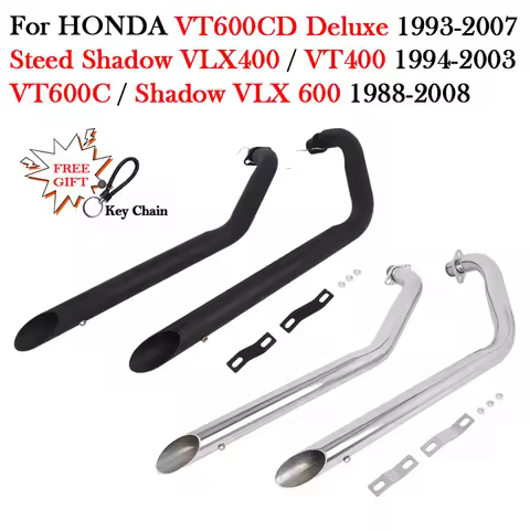 For HONDA Shadow VLX 600 VT600C 1988 - 2008 VT400 Steed Shadow VLX400 VT600CD Deluxe Motorcycle Exha