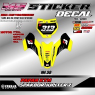 Sticker DECAL PAPAN NOMOR STAR KTM SPAKBOR DEPAN JUPITER Z MOTOR CRF KLX 150 KLX BF KLX GORDON DTRA