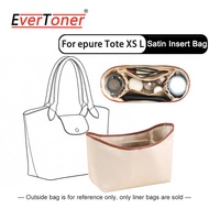 EverToner Satin Insert Bag for Longchamp Epure Tote XS & L Soft Liner Organizer with Pockets for Wom