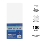 Campap White Envelopes - 102x229mm / 100GSM / 20pcs (CS12823)