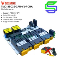 Tarmoc TMC-3SC2E-2AB-V1-PCBA | Media Converter Switch 3FO 2LAN / 3 FO 2 LAN 10/ 100Mbps POE IN 9-57 