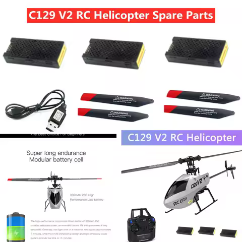 C129 V2 RC Helicopter Battery 3.7v 300mah battery For C129 V2 Remote Control Drone C129 V2 Helicopte