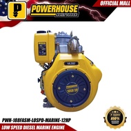 ♞,♘Powerhouse 12HP Low Speed Diesel Marine Engine 1800RPM with Stainless Pipe 12HP 100% Copper PHI