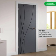 Changdee ประตู ECO LEOWOOD ประตูไม้เคลือบเมลามีน DoorX Gold ลาย 4 ขนาด 80x200 ซม. สีแพลตตินั่มเกรย์