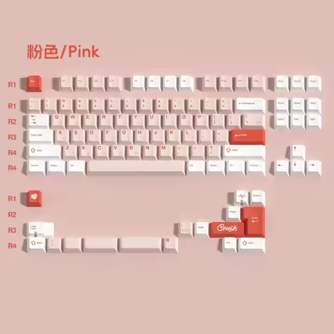 Keyed House 104pcs Korean Key Cap Cherry Profile PBT Thermal Sublimation 1.7mm Thickness for Custom 