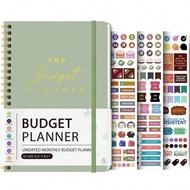 A5 Budget Planner Book with 3 Sheets Stickers Undated Monthly Finance Organizer Budget Journal for M