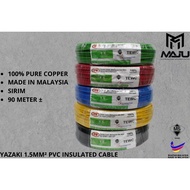 (SIRIM) YAZAKI PVC INSULATED CABLE (1.5MM²/2.5MM²)